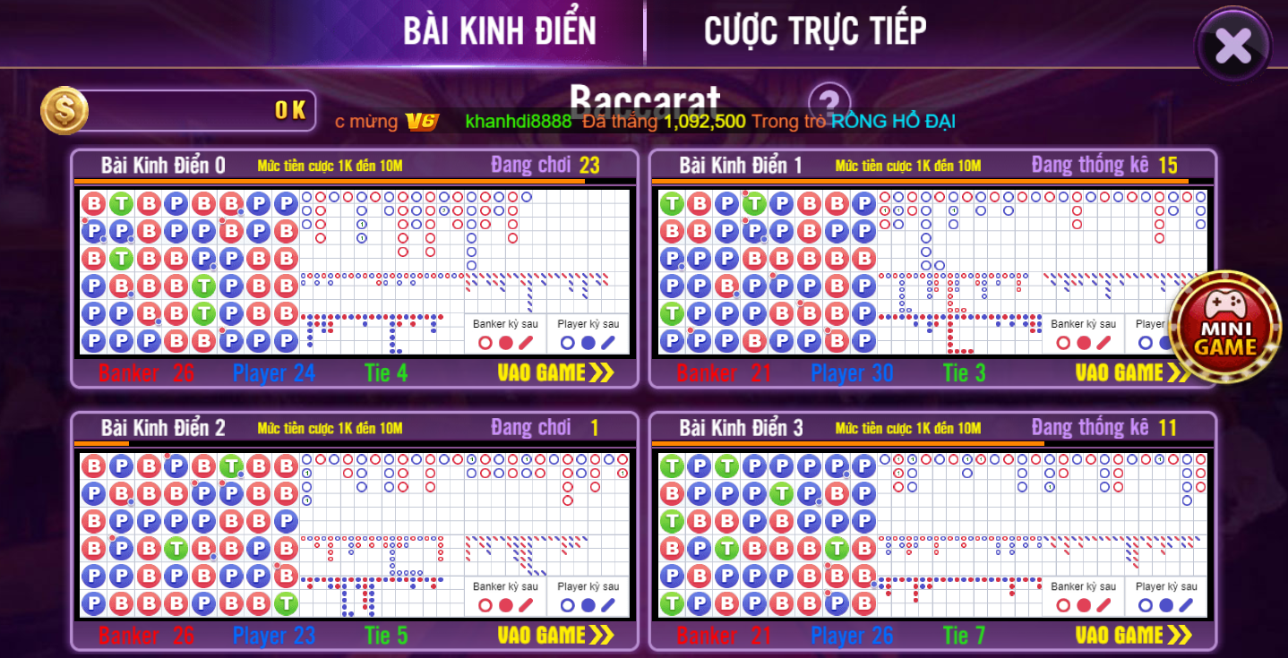 Chúng tôi có nhiều bàn cược khi chơi baccarat 68 game bài để tránh tình trạng chờ đợi từ hội viên Chúng tôi có nhiều bàn cược khi chơi baccarat 68 game bài để tránh tình trạng chờ đợi từ hội viên