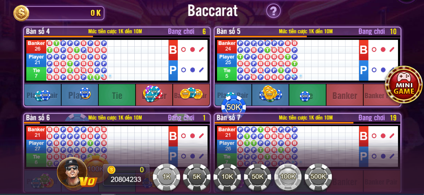 Baccarat 68 game bài có tỷ lệ trả thưởng thuộc top đầu trên thị trường hiện nay