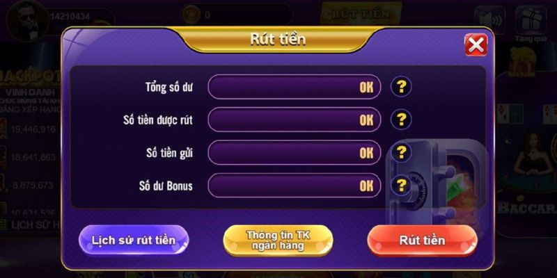 Các bước rút tiền 68 game bài về tài khoản ngân hàng